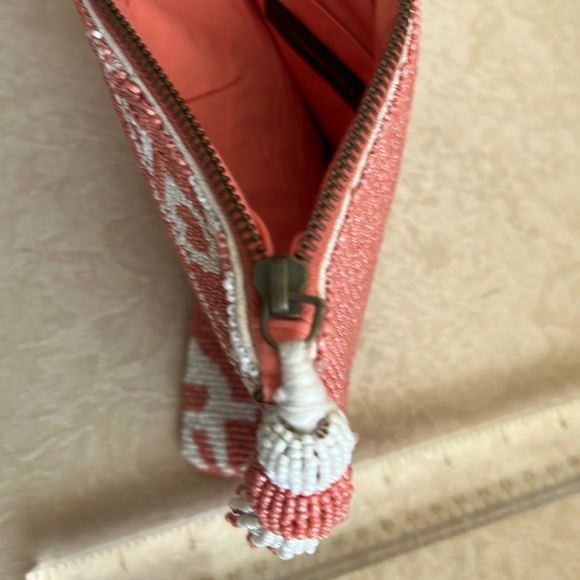 Anthropologie Augusta Beaded Clutch with zipper and tassel - Picture 12 of 12